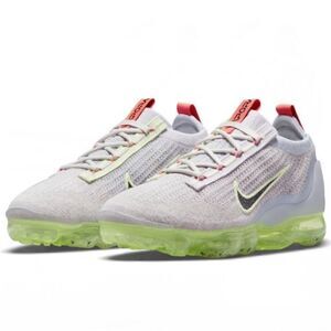 NWT NIKE Air Vapormax FK Sneaker Light Bone/Black/Lime Ice Women's Size 6